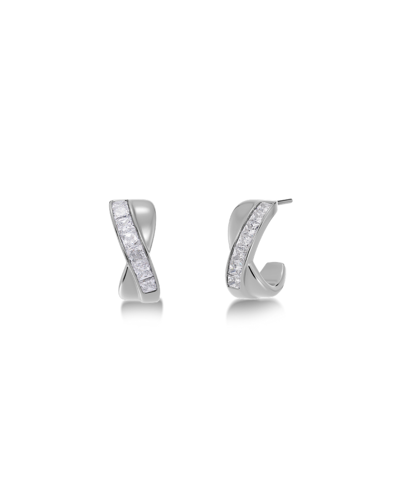 Andorra Creoles Duo S Earrings Silver