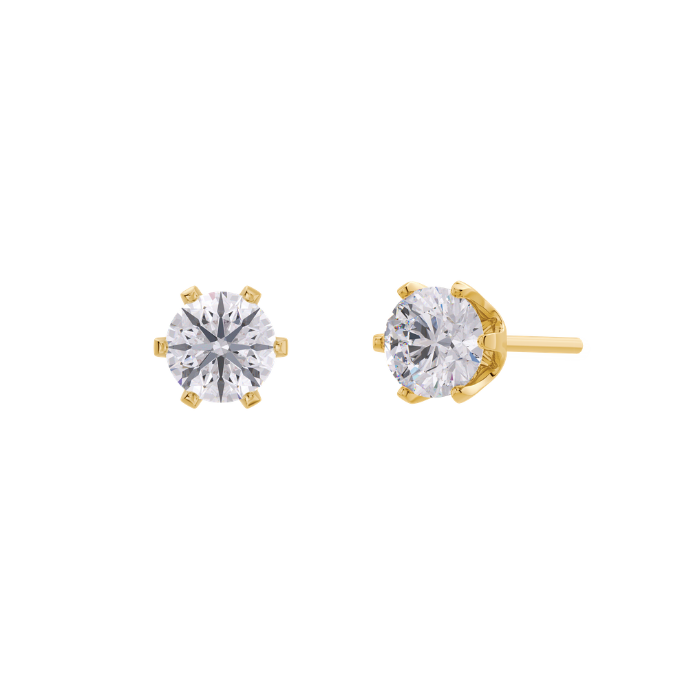 One Studs Crown Mini Studs Gold