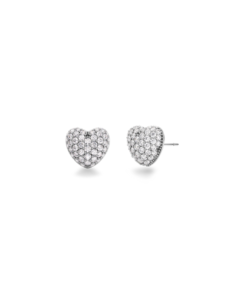 Heart Studs Sparkle Jewellery Hopea