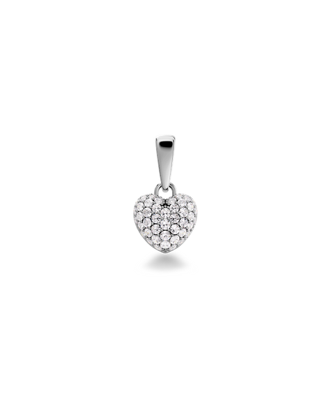 Heart Charm Sparkle Charms Silver
