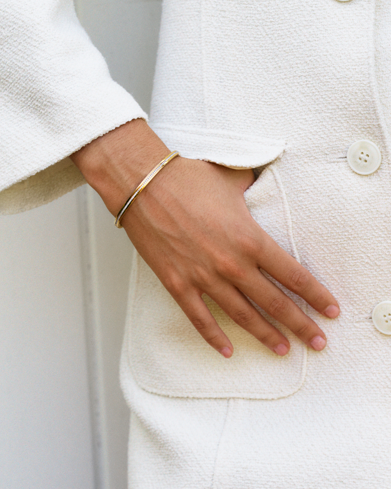 Josefin Bangle Armreifen Gold