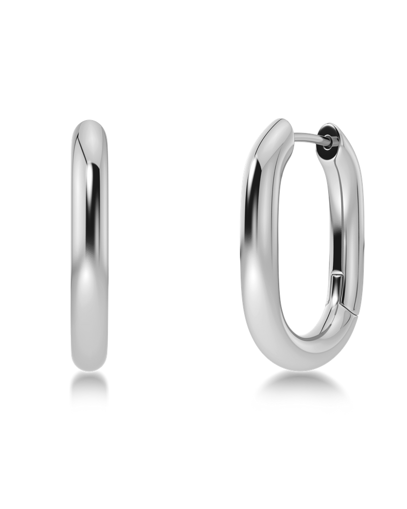 Modernist Hoops L Silver jewellery Silver