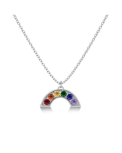 Rainbow Necklace Jewellery Zilver/Multi