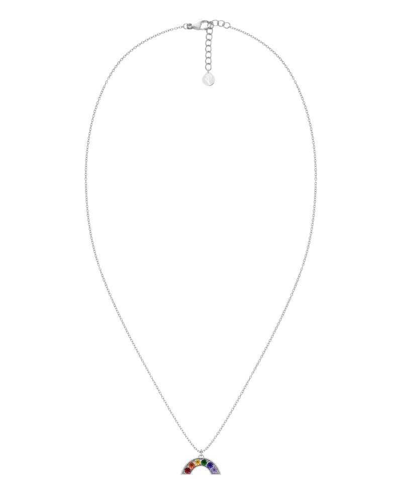 Rainbow Necklace Silverhalsband Silver/Multi