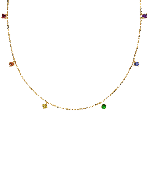 Rainbow Necklace Gold necklaces Kulta/Monivärinen