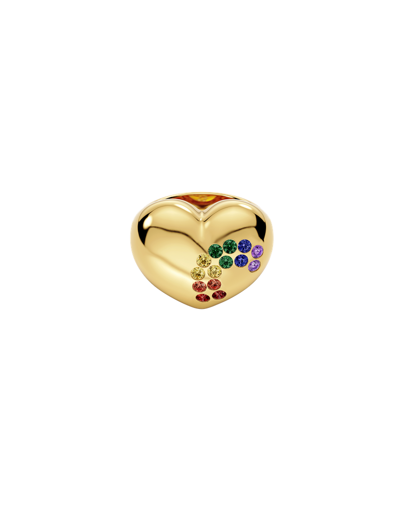 Rainbow Ring Maxi Gold rings Gold/Multi
