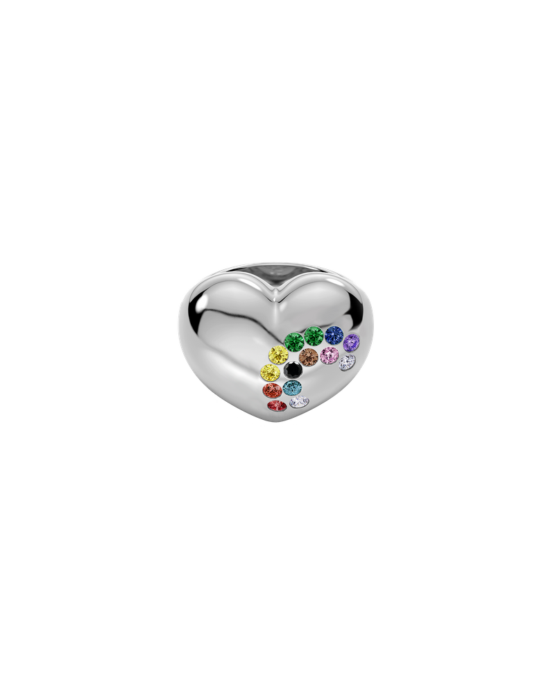 Rainbow Ring Maxi Ringe i sølv Sølv/Multi