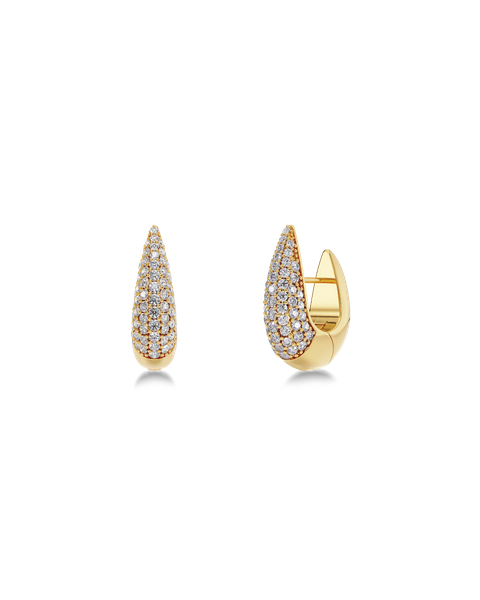 Crest Pavé Hoops S Gold earrings Kulta