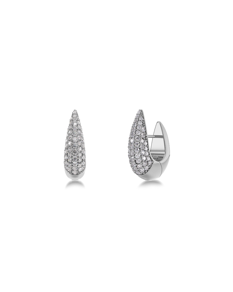 Crest Pavé Hoops S Hoops Sølv