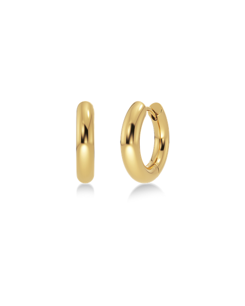 Chunky Hoops L Gold earrings Guld