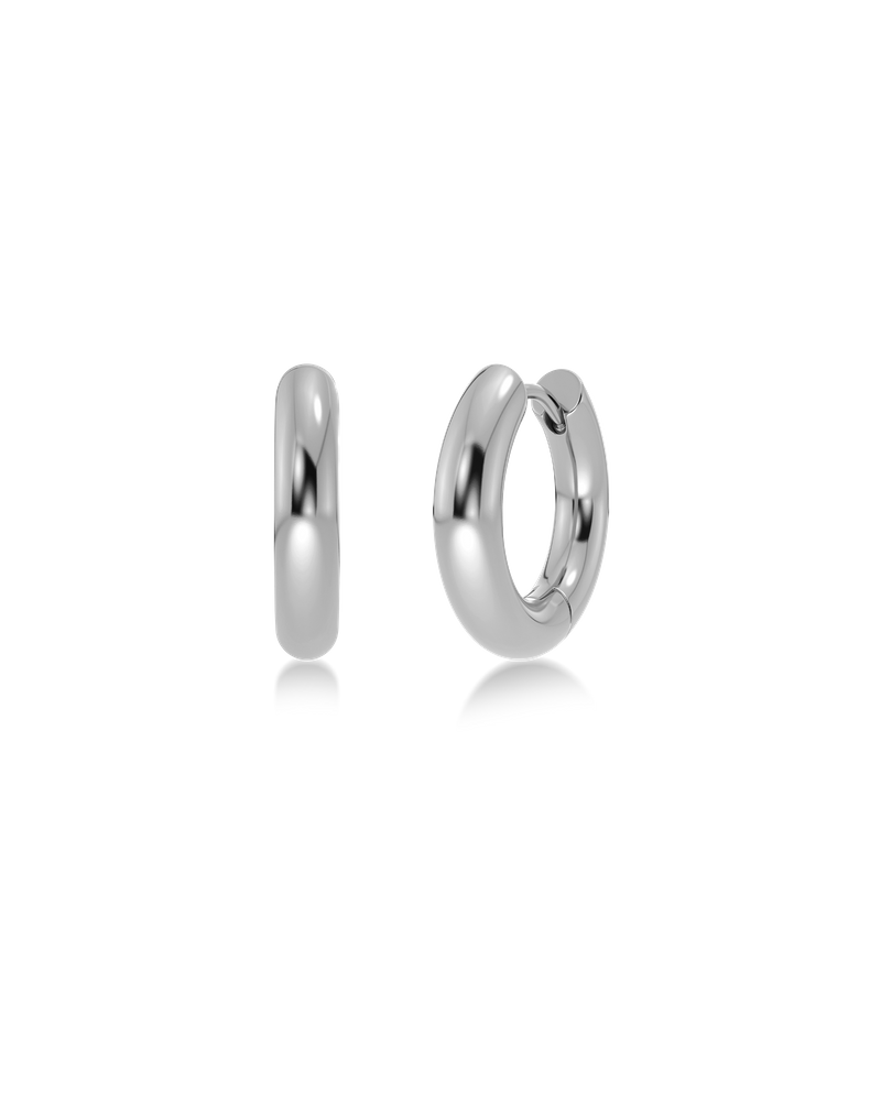 Chunky Hoops L Hoops Sølv