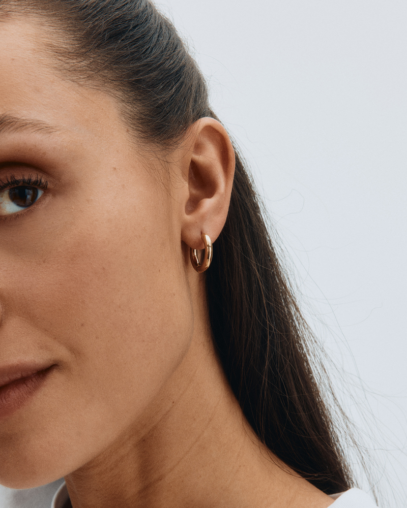 Chunky Hoops L Rengaskorvakorut Kulta