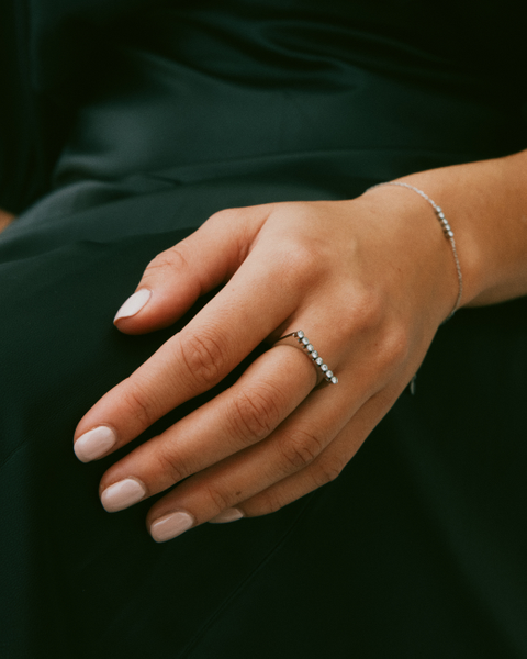 Twiggy Ring CZ Jewellery Silver