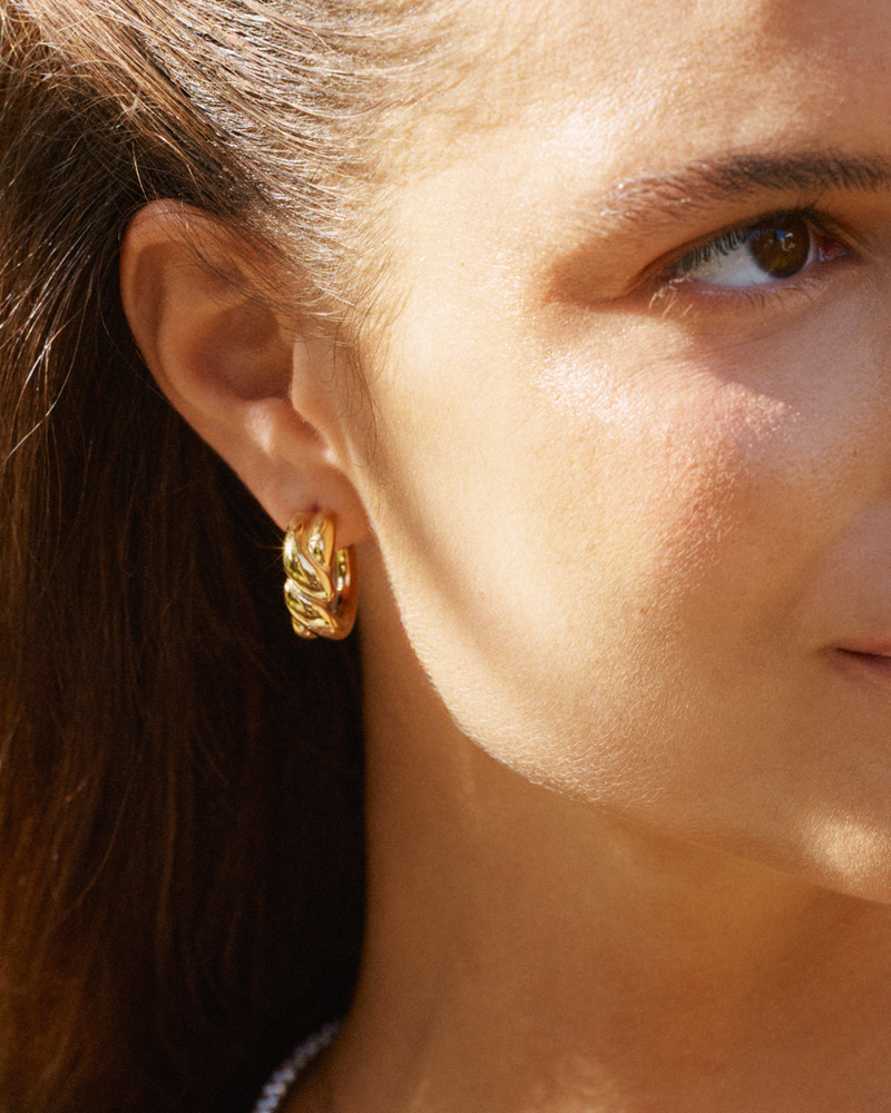 Twist Hoops L Hoops Guld