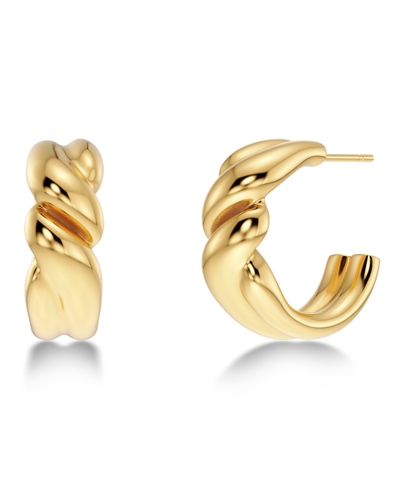 Twist Hoops L Hoops Guld