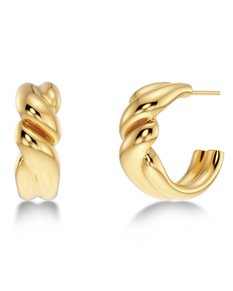 Twist Hoops L Gold earrings Kulta