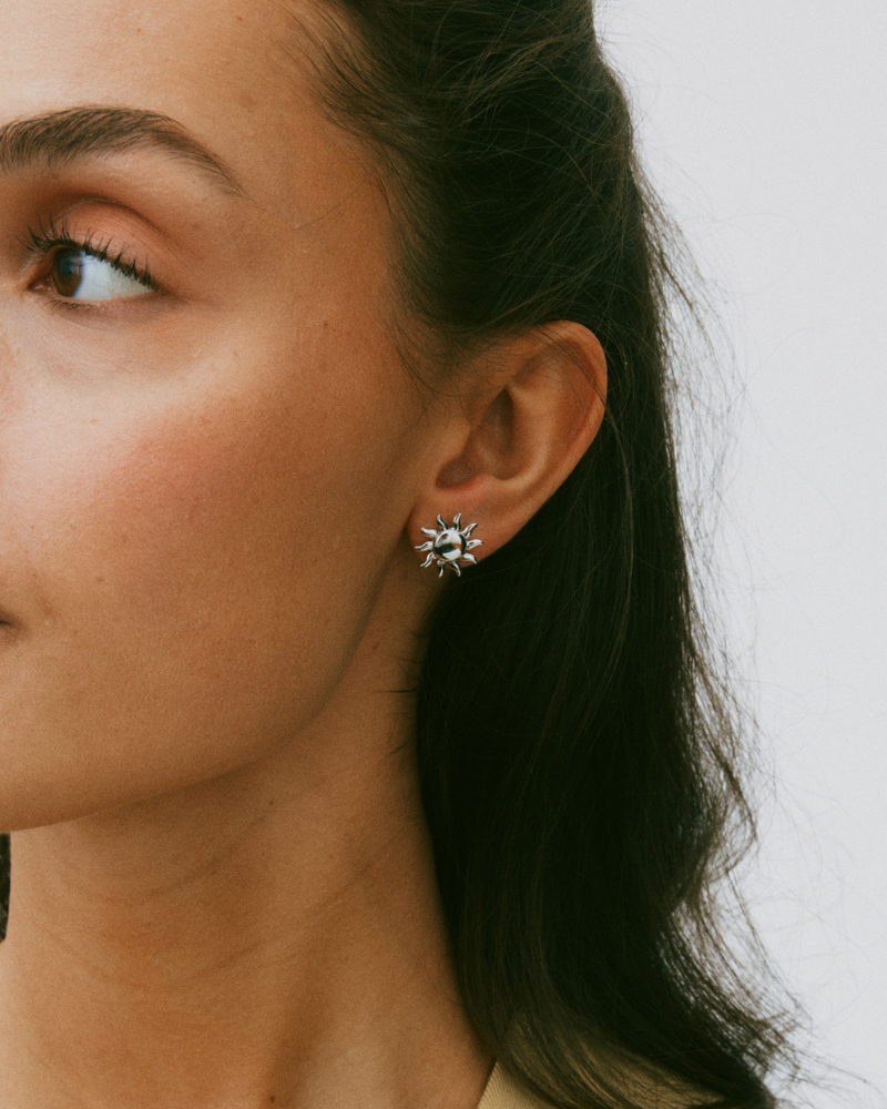Sun Studs S Sølvsmykker Sølv