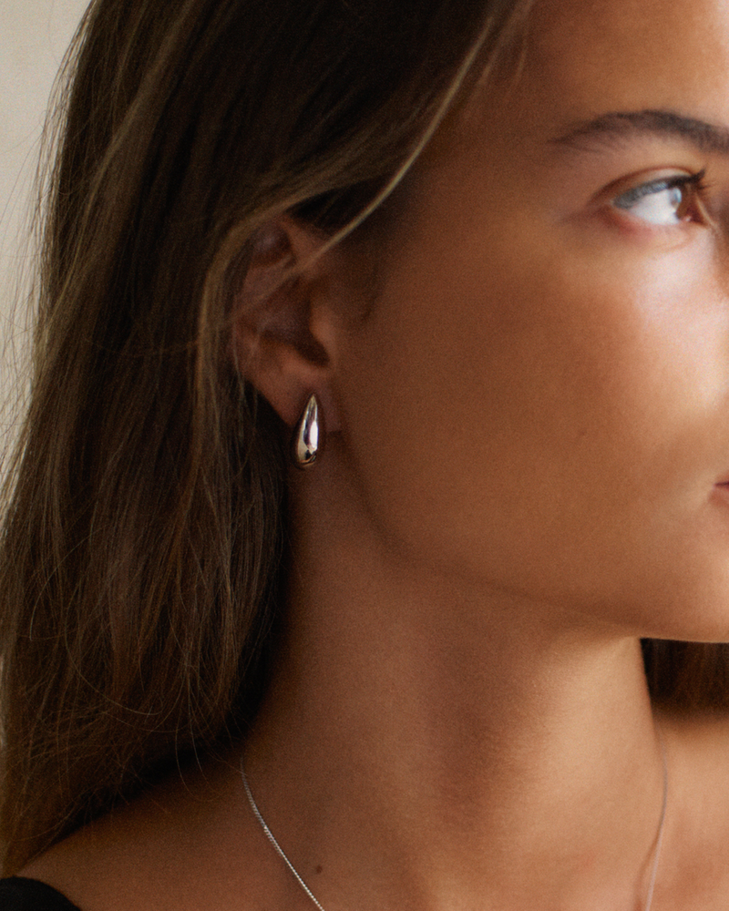 Silver Bean Studs Sølvsmykker Sølv