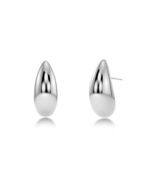 Silver Bean Studs Jewellery Silver