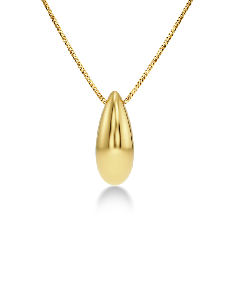 Silver Bean Necklace Necklaces Gold