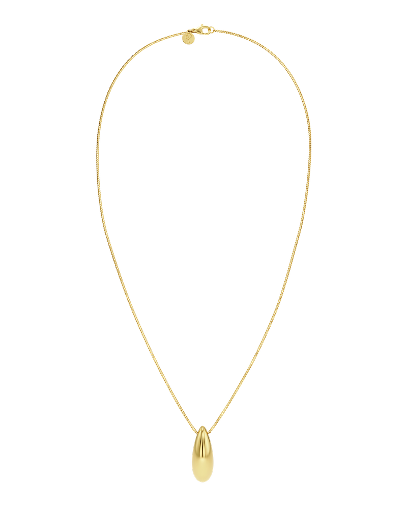 Silver Bean Necklace Necklaces Gold