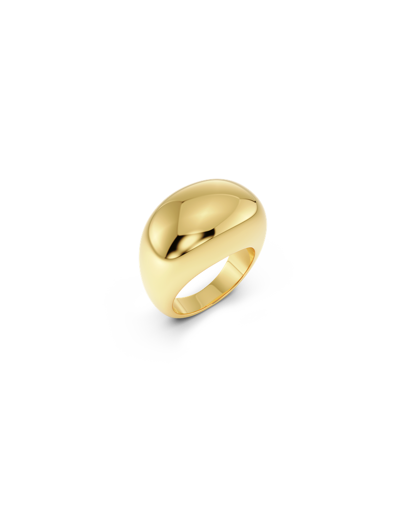Silver Bean Ring Sterlingsilber Gold
