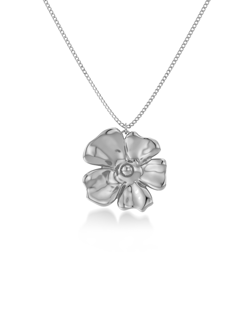 Floral Necklace L Hopeiset korut Hopea