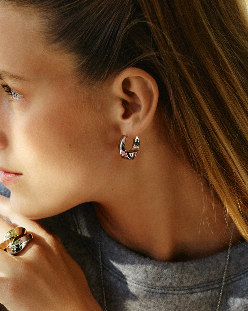 Helix Hoops L Hoops Sølv