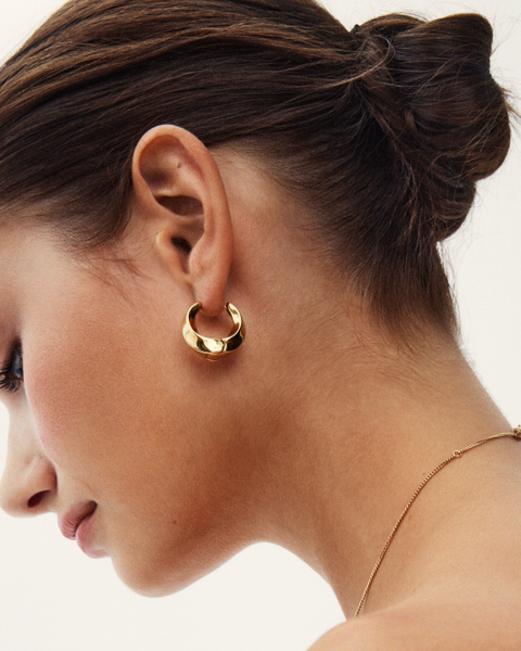 Helix Hoops L Gold earrings Guld