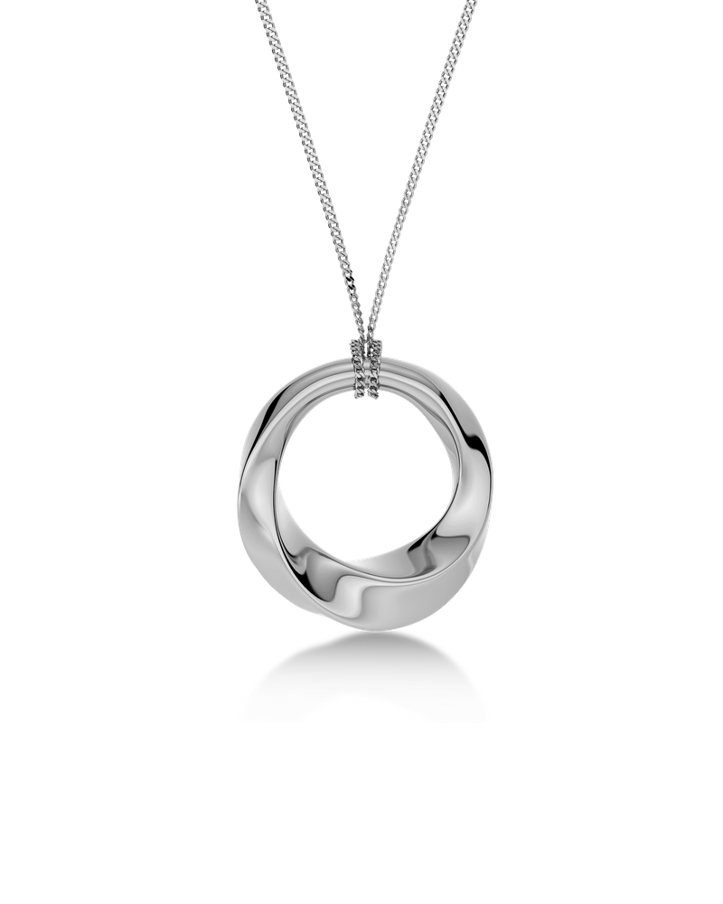Helix Necklace L Silverhalsband Silver