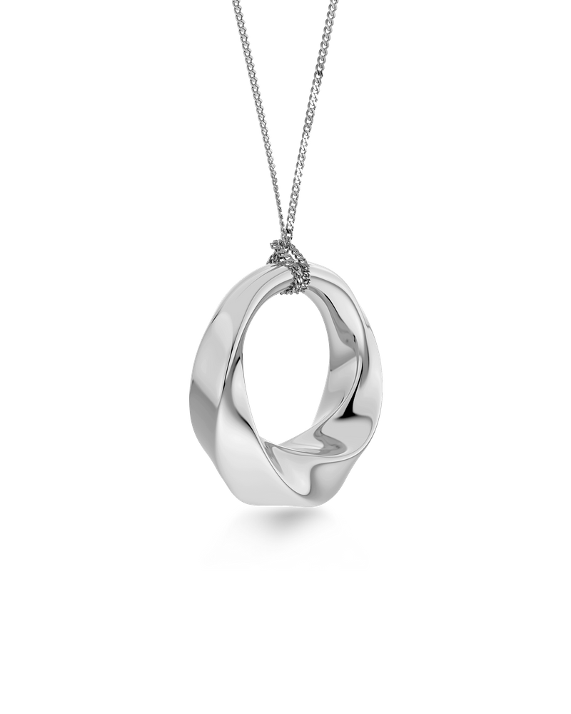 Helix Necklace L Silverhalsband Silver