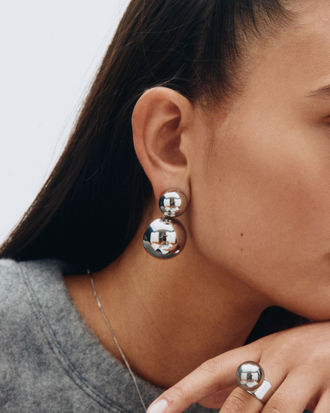 Sphere Earrings L Silver jewellery Silver