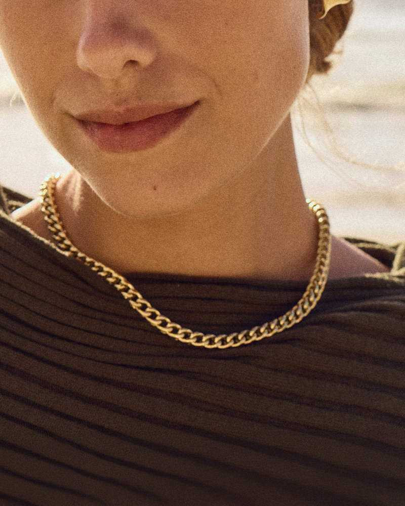 Spiga Chain Necklace Gold necklaces Gold