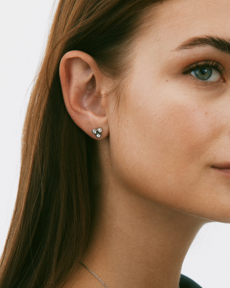 Barre Studs Ørestikker Sølv