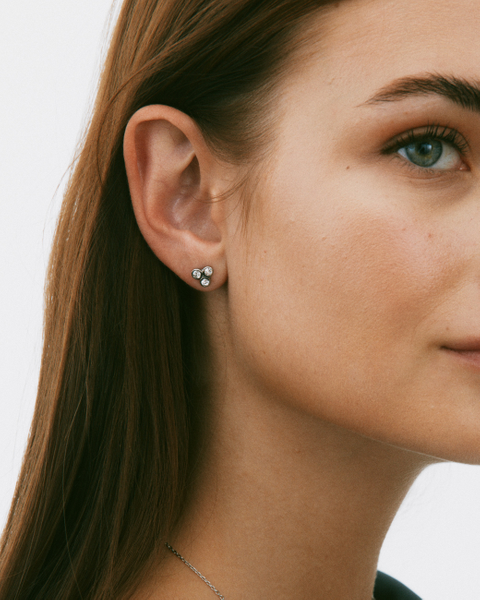 Barre Studs Jewellery Silver