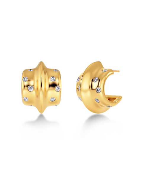 Barre Hoops L Gold earrings Kulta