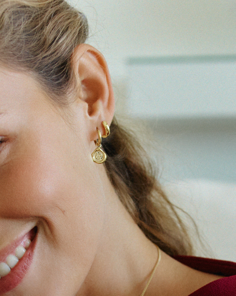 Holly Hoops Gold earrings Guld