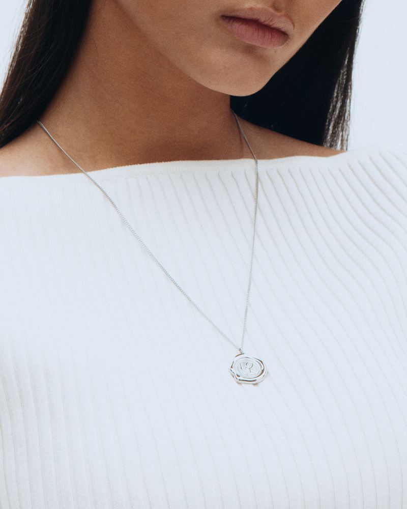 Holly Necklace L Silverhalsband Silver