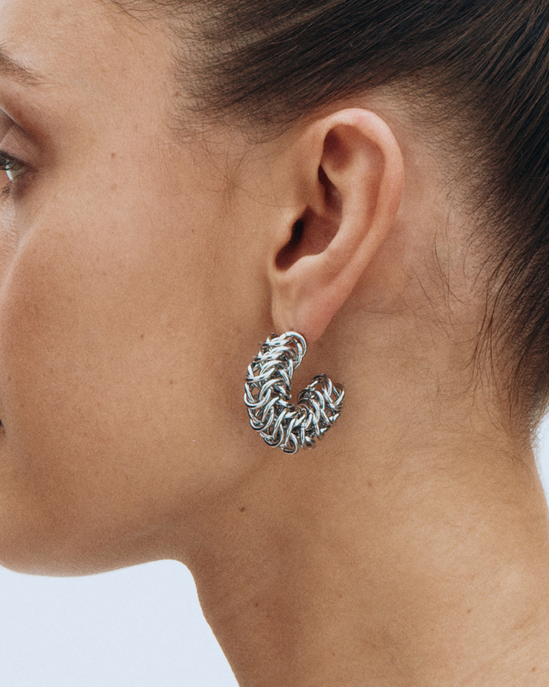 Palazzo Chain Hoops Hoops Zilver
