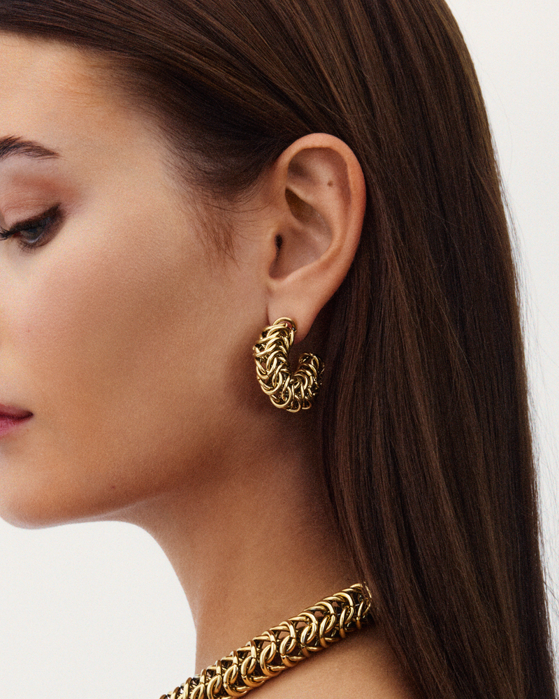 Palazzo Chain Hoops Hoops Guld
