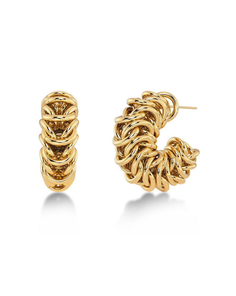 Palazzo Chain Hoops Hoops Guld