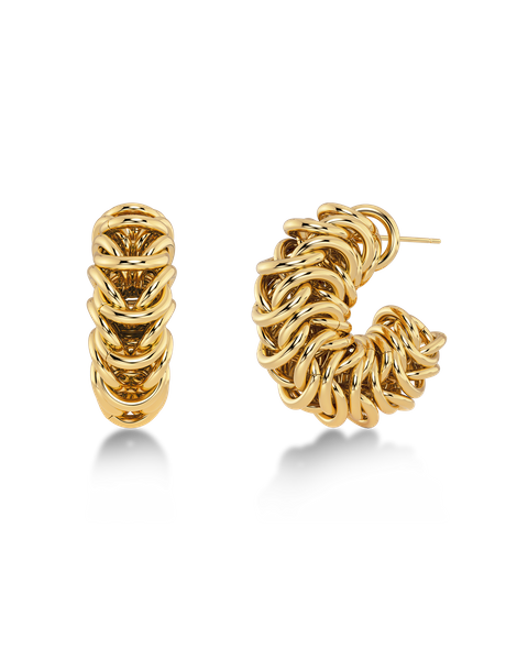 Palazzo Chain Hoops Gold earrings Kulta