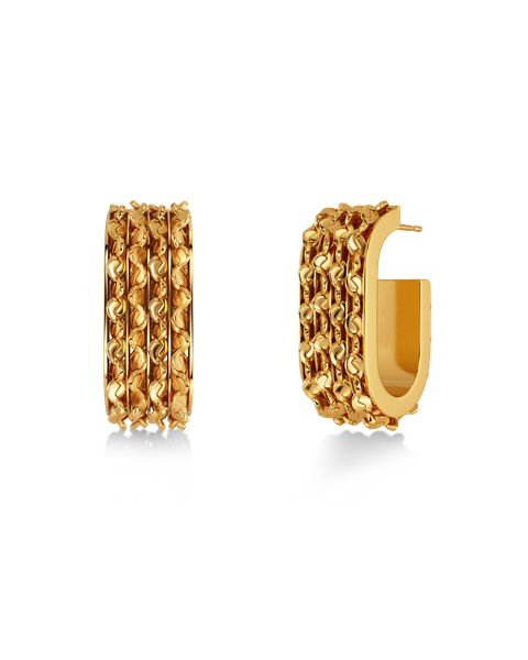 Rays Hoops L Gold earrings Kulta