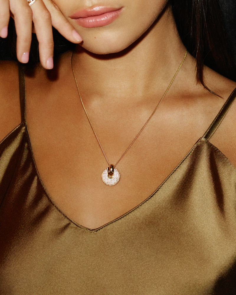 Bisque Pavé Necklace Guldhalsband Guld