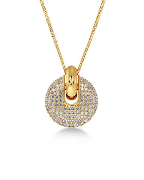 Bisque Pavé Necklace Gold necklaces Guld