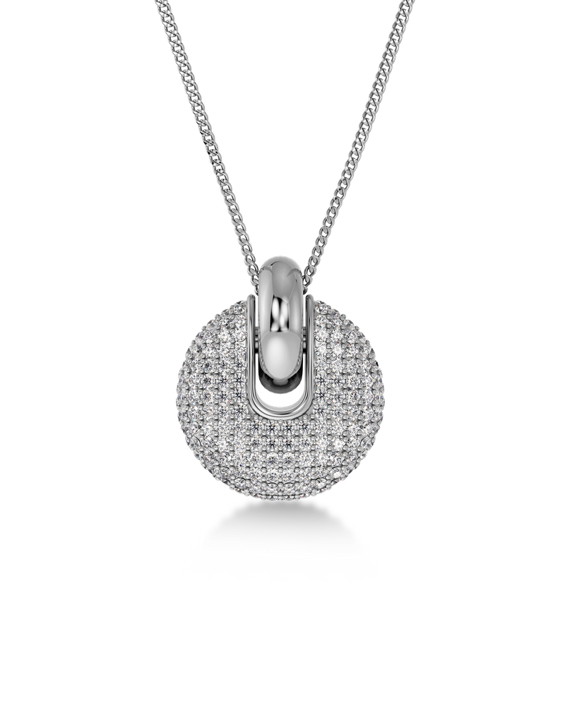 Bisque Pavé Necklace Silver necklaces Silver