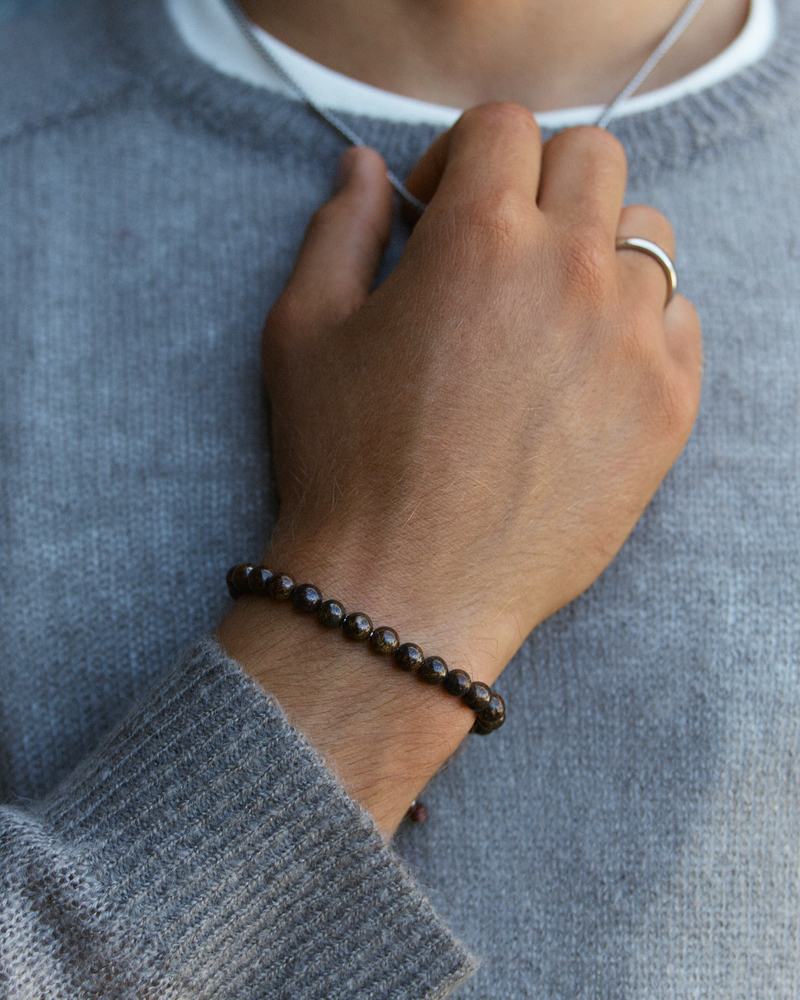 Avery Bracelet Silverarmband Brun/Guld