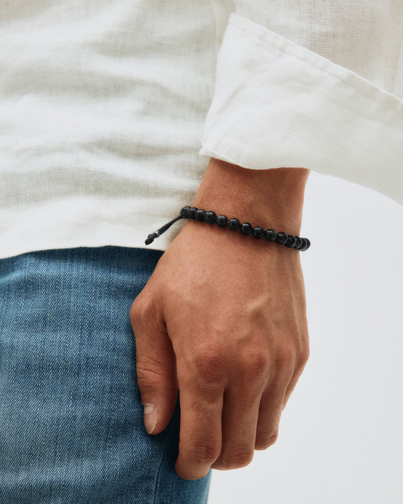 Avery Bracelet Silberarmbänder Schwarz/Silber