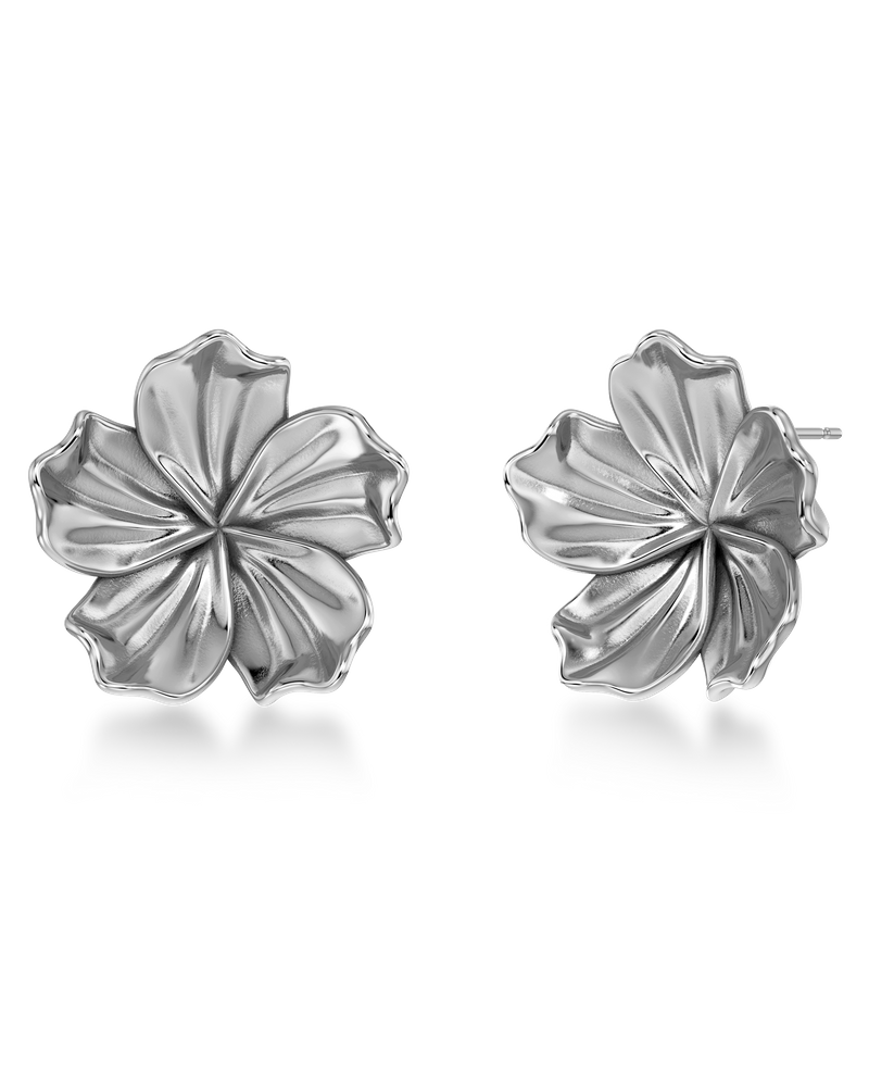 Jasmine Studs L Stiftörhängen Silver