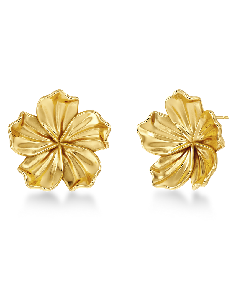 Jasmine Studs L Nappikorvakorut Kulta